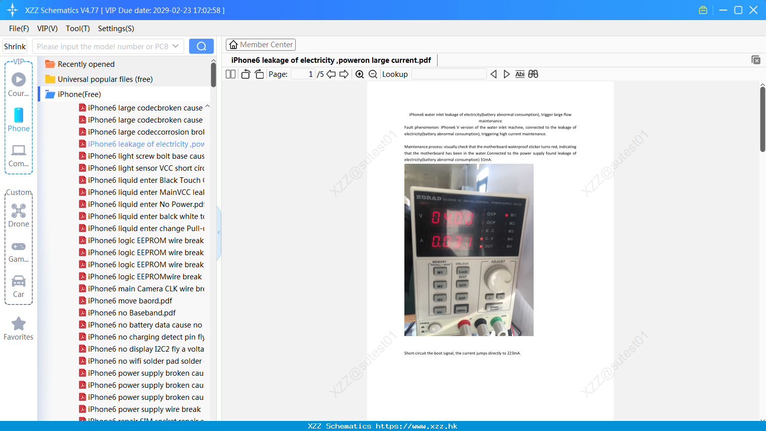 IPhone6 Leakage Of Electricity ,poweron Large Current